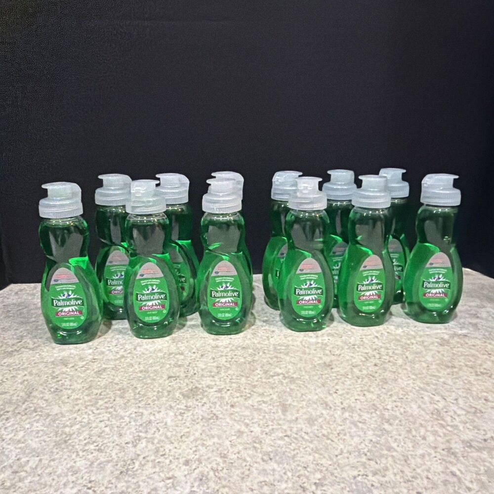 Lot of 12 Palmolive Original Travel Size Liquid Dish Soap 3 Fl Oz Bottles